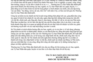 Chỉ thị 28/CT-UB tự kiểm tra tài chính nội bộ