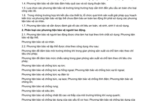 Tiêu chuẩn Việt Nam TCVN 2291:1978 về phương tiện bảo vệ người lao động - phân loại do Chủ nhiệm Ủy ban Khoa học và Kỹ thuật ban hành