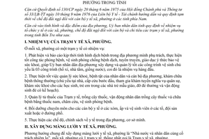 Chỉ thị 37/UB/CT năm 1978 chế độ đãi ngộ cán bộ y tế xã phường Bến Tre