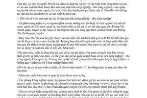 Thông tri 22/TT-UB quy định cụ thể người Hoa thuộc khu vực sản xuất tiểu công nghiệp – thủ công nghiệp bỏ trốn ra nước ngoài