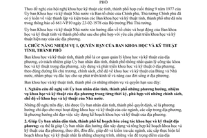 Thông tư 2021-ĐP tổ chức hoạt động Ban khoa học kỹ thuật tỉnh, thành phố