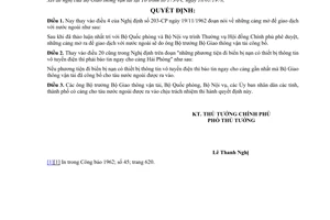 Quyết định 476-TTg giao thông vận tải đường biển sửa đổi Nghị định 203-CP