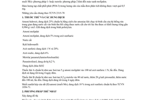 Tiêu chuẩn Việt Nam TCVN 2316:1978 về thuốc thử - phương pháp xác định hàm lượng tạp chất axit silicxic do Chủ nhiệm Ủy ban Khoa học và Kỹ thuật ban hành