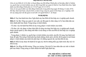 Nghị định 302-CP điều lệ liên hiệp các xí nghiệp quốc doanh