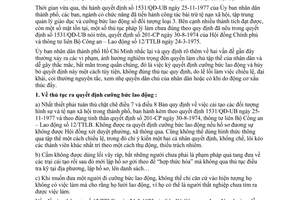 Chỉ thị 67/CT-UB thủ tục xét duyệt ký quyết định hủy bỏ quyết định cưỡng bức lao động đối tượng tệ nạn xã hội loại 3