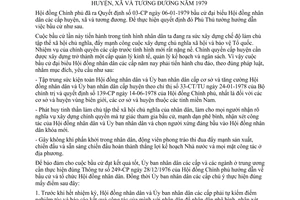 Thông tư 03-BT tổ chức bầu cử đại biểu Hội đồng nhân dân các cấp huyện, xã tương đương năm 1979