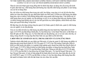 Thông tư liên bộ 68-TT/LB kiểm tra báo cáo chất lượng than cấp giấy chứng nhận chất lượng xử lý than không đảm bảo chất lượng