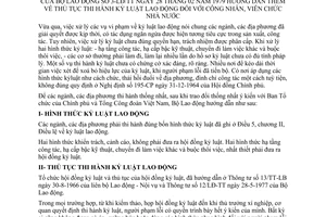 Thông tư 03-LĐ/TT thủ tục thi hành kỷ luật lao động công nhân viên chức Nhà nước