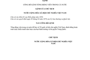 Lệnh công bố lệnh tổng động viên trong cả nước 29-LCT