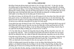 Chỉ thị 85-TTg đẩy mạnh thực hiện Quyết định 201-CP sắp xếp việc làm người khả năng làm việc bắt buộc LĐ người trong tuổi LĐ  SLĐ không chịu LĐ