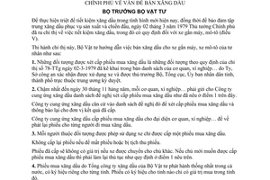 Thông tư 490-VT/QL bán xăng dầu hướng dẫn Chỉ thị 78-TTg