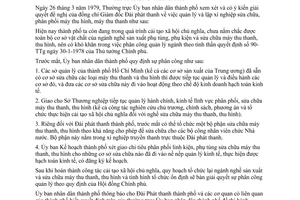 Thông báo 67/TB-UB quản lý  tổ chức phân phối, sửa chữa máy thu thanh, thu hình