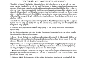 Chỉ thị 137-TTg tăng cường bảo vệ rừng công tác khai hoang mở rộng diện tích sản xuất nông lâm nghiệp