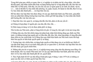 Chỉ thị 60/CT-UB hợp thức hóa quản lý sử dụng sở hữu nhà, đất, kho bãi thành phố Hồ Chí Minh