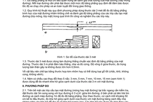 Tiêu chuẩn ngành 22TCN 16:1979 về quy trình kỹ thuật đo độ bằng phẳng mặt đường bằng thước dài 3 mét do Bộ Giao thông vận tải ban hành