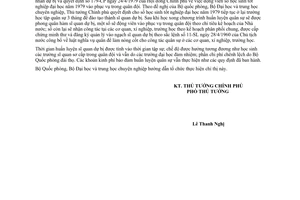 Chỉ thị 200-TTg tổ chức huấn luyện, đào tạo sĩ quan dự bị học sinh trường đại học tốt nghiệp năm 1979