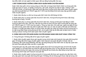Thông tư 05-LĐ/TT chính sách quân nhân chuyên ngành hướng dẫn chính sách quân nhân chuyên ngành hướng dẫn Quyết định  178-CP
