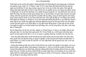 Chỉ thị 69/CT-UB triển khai nghị quyết hội nghị bảo vệ tài sản XHCN thành phố Hồ Chí Minh