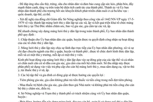 Thông tri 03/TT-UB tổ chức màng lưới thú y dân lập tại các quận, huyện trong thành phố