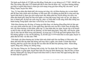Chỉ thị 91/CT-UB khen thưởng gia đình người thân thoát ly tham gia cách mạng giai đoạn chống Mỹ cứu nước