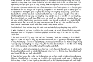 Chỉ thị 94/CT-UB phân loại và xếp hạng xí nghiệp