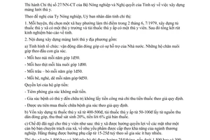 Chỉ thị 31-UB/CT năm 1979 xây dựng màng lưới thú y địa phương Bến Tre