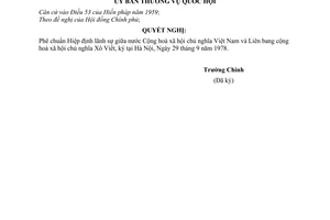 Nghị quyết 568-NQ/QHK6 phê chuẩn Hiệp định lãnh sự giữa Việt nam và Liên xô