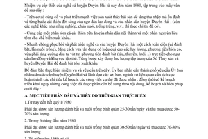 Chỉ thị 107/CT-UB khôi phục phát triển nghề đánh bắt nuôi trồng thủy sản nước lợ  nước mặn ổn định đời sống ngư dân huyện Duyên Hải