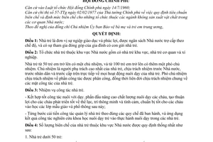 Quyết định 304-CP tổ chức bộ máy, biên chế nhà trẻ khu vực nhà nước