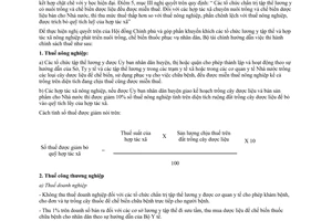 Thông tư 10-TC/TNCTN thu thuế tổ chức tập thể lương y nuôi trồng chế biến dược liệu hướng dẫn thu thuế