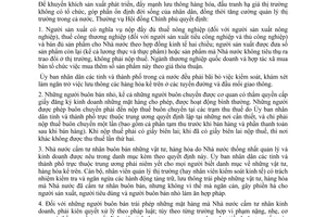 Quyết định 373-CP chính sách quản lý thị trường