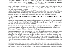 Thông tư 03-TT/LB hướng dẫn tổ chức hoạt động ban thanh tra công nhân viên chức đơn vị sản xuất, kinh doanh, sự nghiệp  hành chính Nhà nước