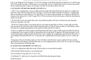 Thông tư 14-TC/CNB hướng dẫn nguồn sử dụng kế tóan chi phí bữa ăn giữa ca của công nhân các xí nghiệp quốc doanh công tư hợp doanh