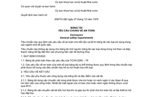 Tiêu chuẩn Việt Nam TCVN 3148:1979 về băng tải - Yêu cầu chung về an toàn do Ủy ban Khoa học và Kỹ thuật Nhà nước ban hành