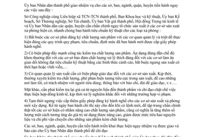 Chỉ thị 04/CT-UB  chấn chỉnh tổ chức sản xuất nâng cao chất lượng sản phẩm ngành sản xuất xà phòng