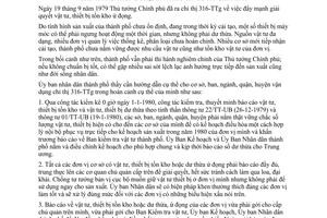 Thông tư 02/TT-UB hướng dẫn thi hành Chỉ thị 316-TTg đẩy mạnh giải quyết vật tư, thiết bị tồn kho ứ đọng