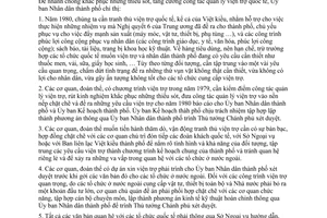 Chỉ thị 09/CT-UB  quản lý viện trợ Tổ chức quốc tế  Việt kiều