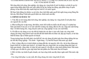 Quyết định 95-CP chính sách xây dựng vùng kinh tế mới