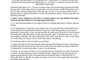 Thông tư 393-TBXH chức năng nhiệm vụ quyền hạn tổ chức bộ máy Bộ Thương binh  xã hội