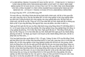 Thông tư 253-TTHĐ Điều lệ ký kết hợp đồng kinh tế sản xuất cung ứng vật tư tiêu thụ sản phẩm tiểu thủ công nghiệp hướng dẫn Quyết định 358-CP