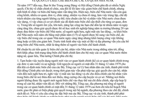 Chỉ thị 184-TTg quản lý chặt chẽ biên chế cơ quan Nhà nước