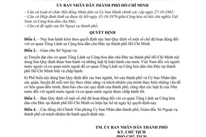 Quyết định 225/QĐ-UB chế độ hoạt động cơ quan Tổng Lãnh sự Cộng hòa dân chủ Đức