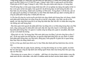 Chỉ thị 25/CT-UB công tác phân phối lương thực tại thành phố