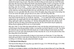 Thông cáo 04/TC-UB  kê khai đăng ký kinh doanh bổ sung