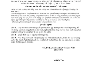 Quyết định 363/QĐ-UB chế độ thưởng người có công phát hiện đấu tranh ngăn chặn bọn phản cách mạng,tội phạm hình sự và xâm phạm tài sản