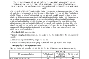 Thông tư 11-UB/TT hướng dẫn phụ cấp trách nhiệm Chủ nhiệm Phó chủ nhiệm nhà trẻ khu vực Nhà nước