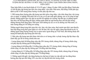 Quyết định 334-CP đối tượng hưởng phụ cấp lương tạm thời cho công nhân, viên chức