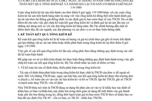 Thông tư 16-TC/CĐKT kế toán kết quả tổng kiểm kê đánh giá lại tài sản cố định 1/9/1980