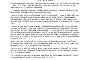 Chỉ thị 333-TTg niêm yết giá