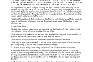 Quyết định 16-CP mở rộng trả lương khoán, lương sản phẩm, tiền thưởng trong đơn vị quốc doanh, tập thể khai thác nuôi trồng thủy sản